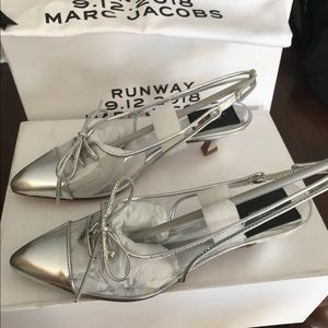 Marc Jacobs Transparent and Silver Cap Toe Shoes